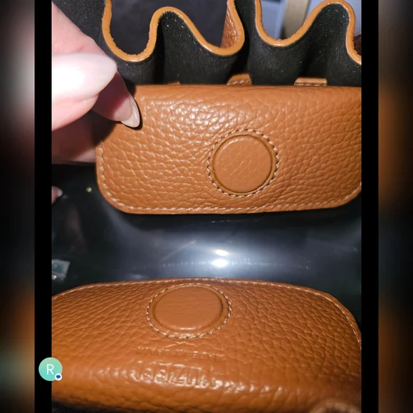 EuC YUZEFI Scallop Scallop BAG Pebble Grained Cinnamon With Tags - Picture 14 of 16